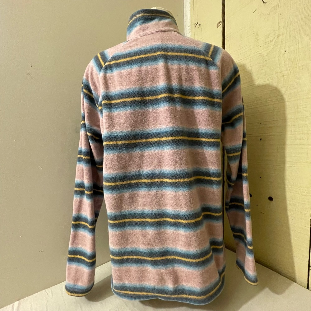 Eddie Bauer Womens‎ TXL Fleece Pullover Striped Quarter Zip Outdoors Warm - Picture 3 of 8